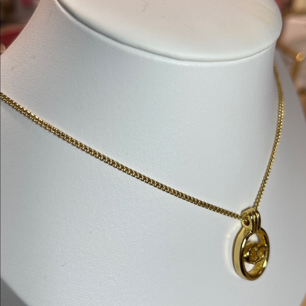 NWOT Dior Gold Tone  Necklace Authentic - Picture 4 of 5
